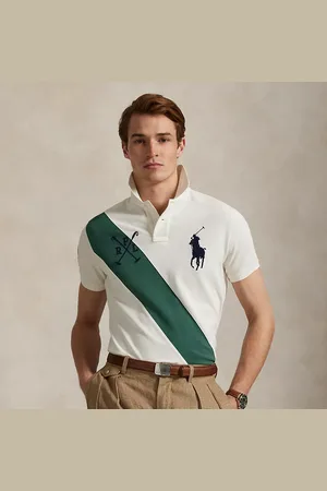 Ralph Lauren Custom slim mesh Polo-shirt met Big Pony