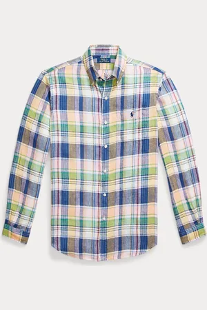 Ralph Lauren Classic fit geruit linnen overhemd