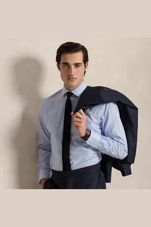 Ralph Lauren Custom fit overhemd met textuur