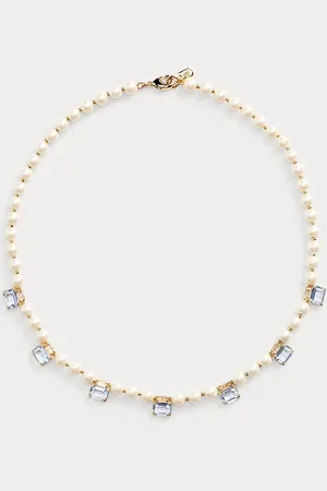 Ralph Lauren Vergulde ketting met imitatieparels