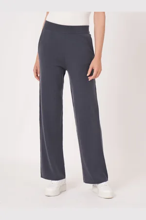 REPEAT cashmere Rechte gebreide broek