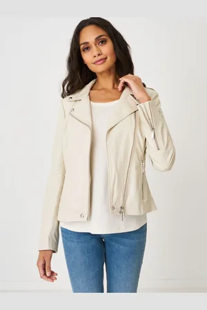 REPEAT cashmere Leren biker jas