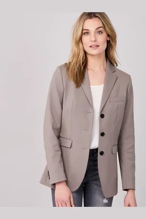 REPEAT cashmere Getailleerde blazer katoen-mélange