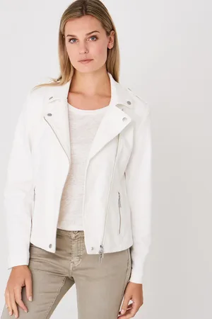 REPEAT cashmere Wit denim bikerjack