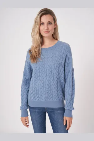 REPEAT cashmere Fijn gebreide kabeltrui van biologisch cashmere