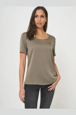 REPEAT cashmere T-Shirt van zijde
