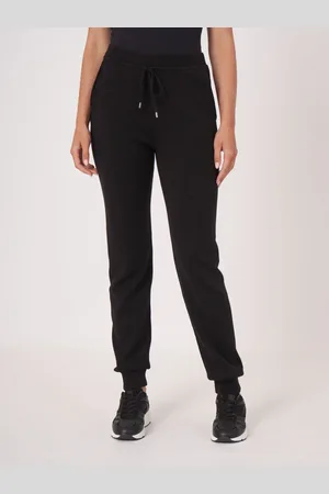 REPEAT cashmere Rechte gebreide broek van katoenmix