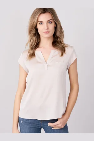 REPEAT cashmere Top met borstzakje