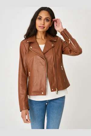 REPEAT cashmere Leren biker jas