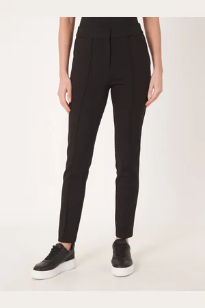 REPEAT cashmere Ponte broek met voornaad