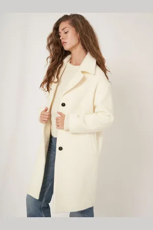 REPEAT cashmere Jas van wolmix met knopen