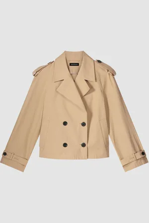 REPEAT cashmere Kort trenchcoat jasje