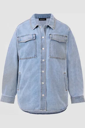 REPEAT cashmere Overhemdjasje van denim