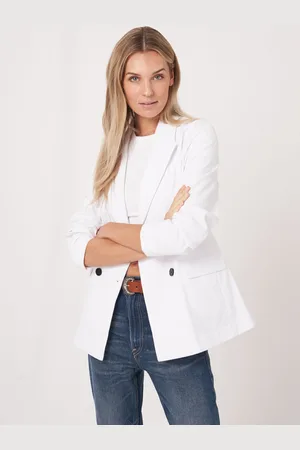 REPEAT cashmere Blazer met dubbele rij knopen