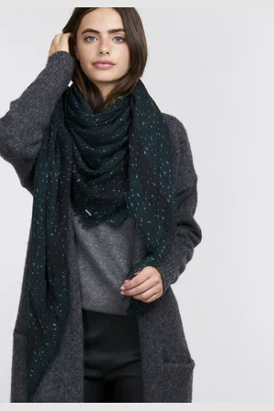 REPEAT cashmere Vierkante sjaal met luipaardprint