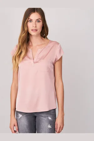 REPEAT cashmere Top met borstzakje