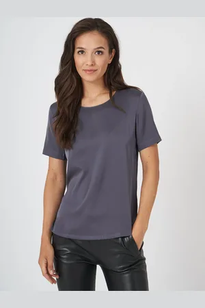 REPEAT cashmere T-Shirt van zijde