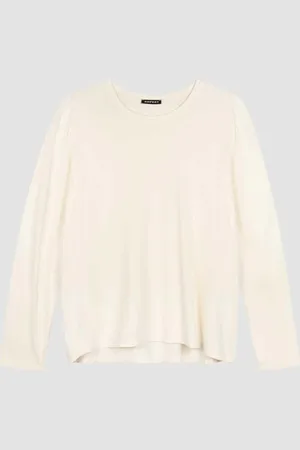 REPEAT cashmere Basic damestop met lange mouwen