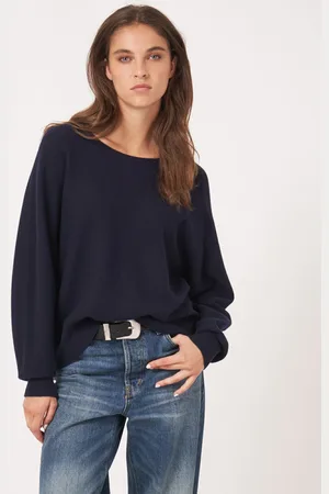 REPEAT cashmere Naadloos gebreide ronde hals cashmere trui
