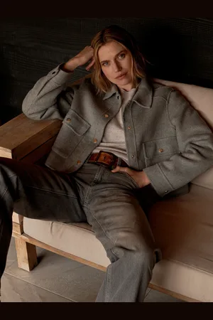 REPEAT cashmere Korte jas van wolmix
