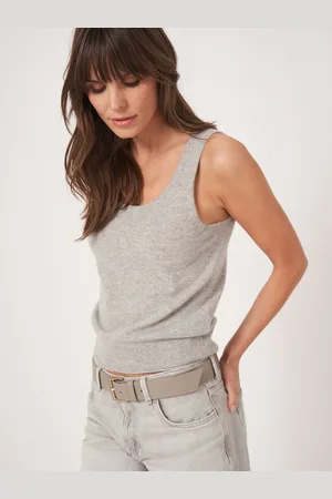 REPEAT cashmere Gebreid topje van cashmere