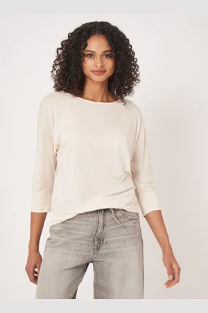 REPEAT cashmere Top met 3/4 Vleermuismouwen