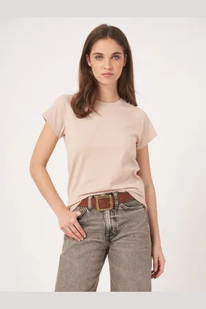 REPEAT cashmere Katoenen T-shirt met raglan-kapmouw
