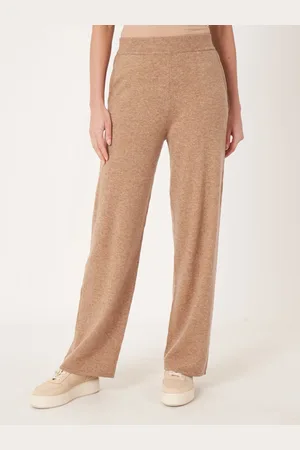 REPEAT cashmere Rechte gebreide broek