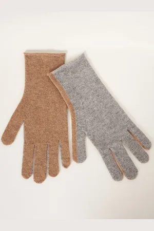 REPEAT cashmere Tweekleurige cashmere handschoenen