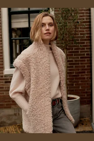 REPEAT cashmere Omkeerbaar vest van wolmix