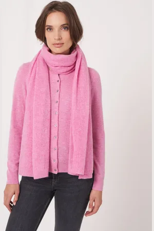 REPEAT cashmere Oversized sjaal met ribdetails