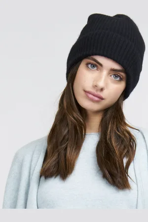 REPEAT cashmere Geribde muts van biologisch cashmere