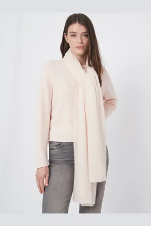 REPEAT cashmere Oversized sjaal met ribdetails