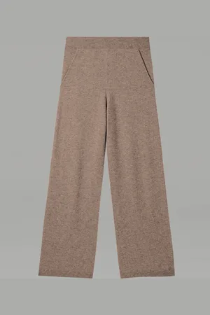 REPEAT cashmere Wijde cashmere broek