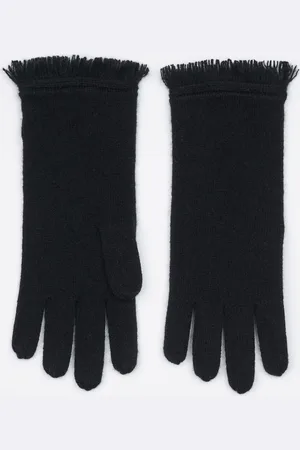 REPEAT cashmere Handschoenen met franjes van organisch cashmere