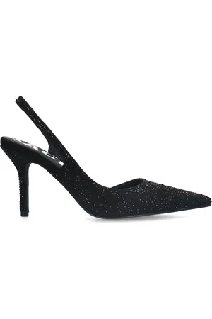 Sacha Zwarte strass slingback pumps