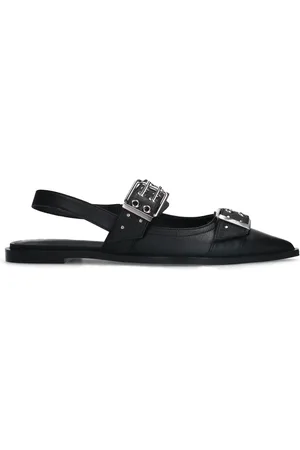 Sacha Zwarte buckle slingbacks