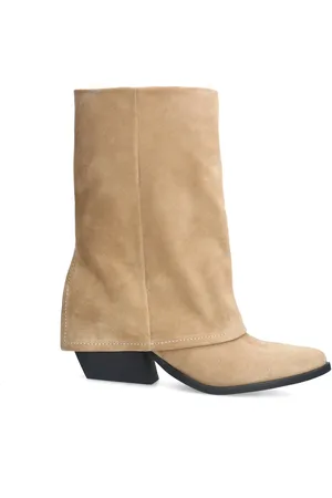 Sacha Suède western enkellaarsjes met flap