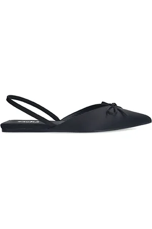 Sacha Zwarte slingbacks met strikje