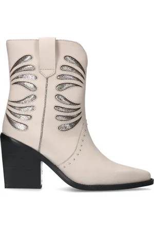 Sacha Leren cowboy laarsjes met zilveren details