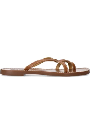 Sacha Leren slippers