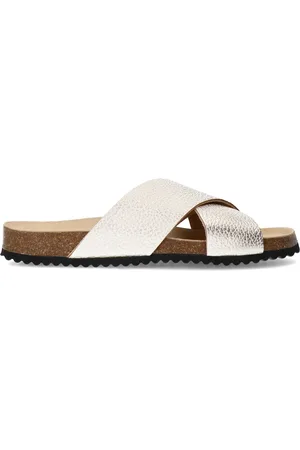 Sacha Gouden leren slippers