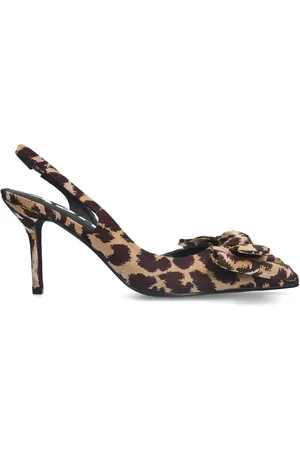 Sacha Leopard slingback pumps met strik