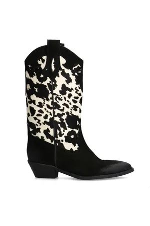 Sacha Cow print suède cowboylaarzen