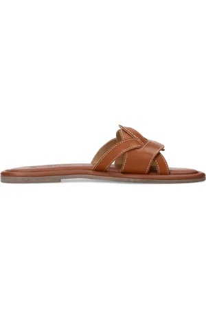 Sacha Leren slippers