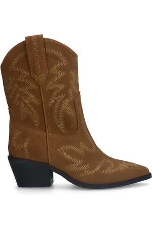 Sacha Suède cowboylaarsjes met sierstiksels