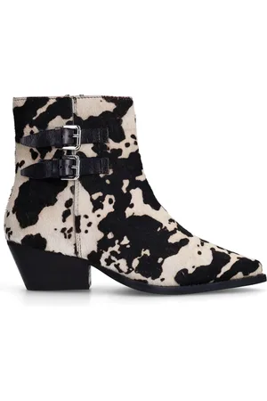 Sacha Cow print western enkellaarsjes