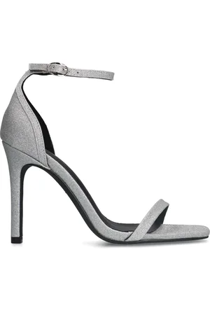 Sacha Zilveren hak sandalen met gillter