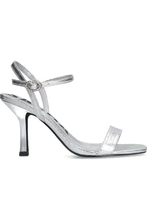 Sacha Zilveren metallic sandalen met hak