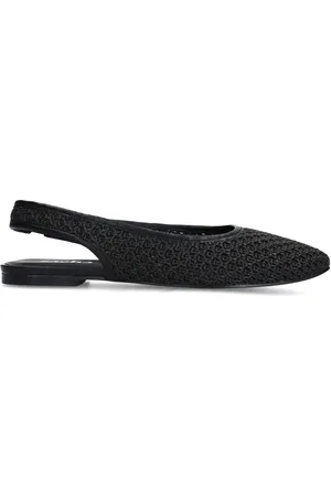 Sacha Zwarte fishnet slingbacks